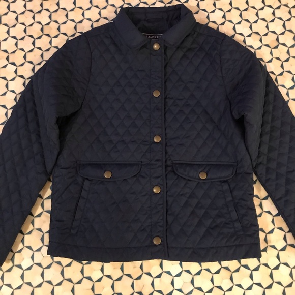 Lands’ End Kids Navy Quilted Jacket size S (7-8) - Picture 3 of 5